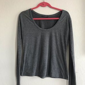 Gray, long sleeve shirt